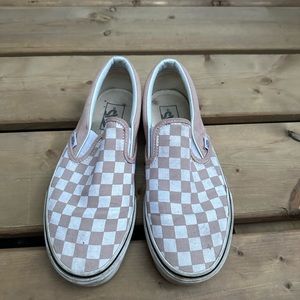 Slip on vans pink